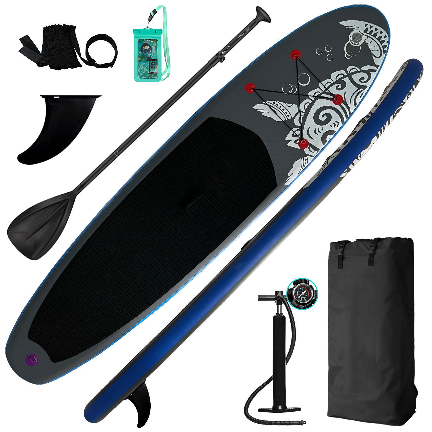 FunWater nafukovací paddleboard Black Turtle